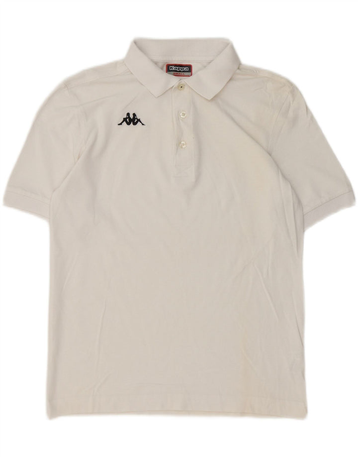 Kappa Herren-Poloshirt, Größe S, weiße Baumwolle