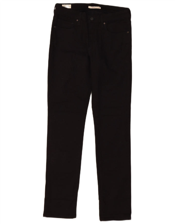 LEVI'S Damen 712 Slim Jeans W30 L32 Schwarze Baumwolle