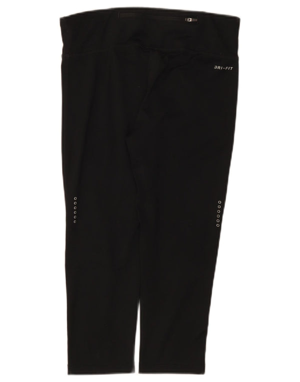 Nike Damen Dri Fit Capri Leggings UK 8 Small Schwarz