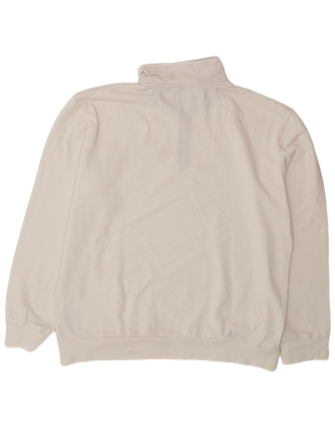 ATLAS FOR MEN Herren-Sweatshirt mit grafischem Reißverschluss, Größe L, Baumwolle, Weiß