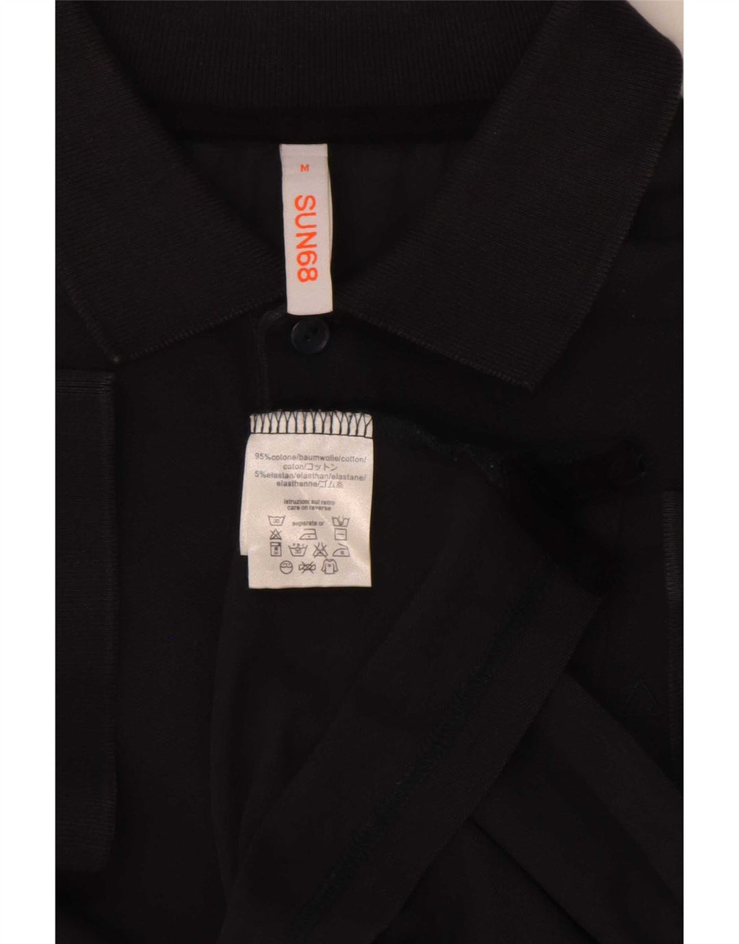 Sun68 Herren-Poloshirt, mittelgroß, marineblau, Baumwolle