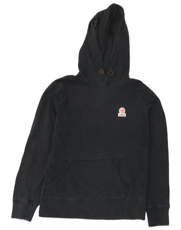 Franklin Marshall Herren-Kapuzenpullover, groß, aus schwarzer Baumwolle
