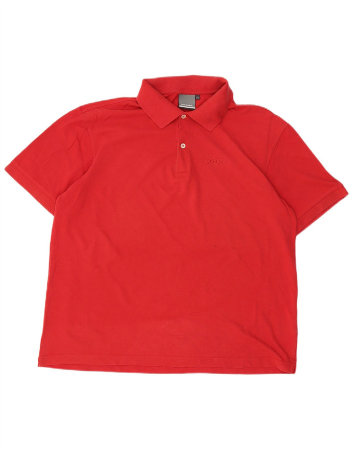 Diadora Herren Poloshirt XL, rote Baumwolle