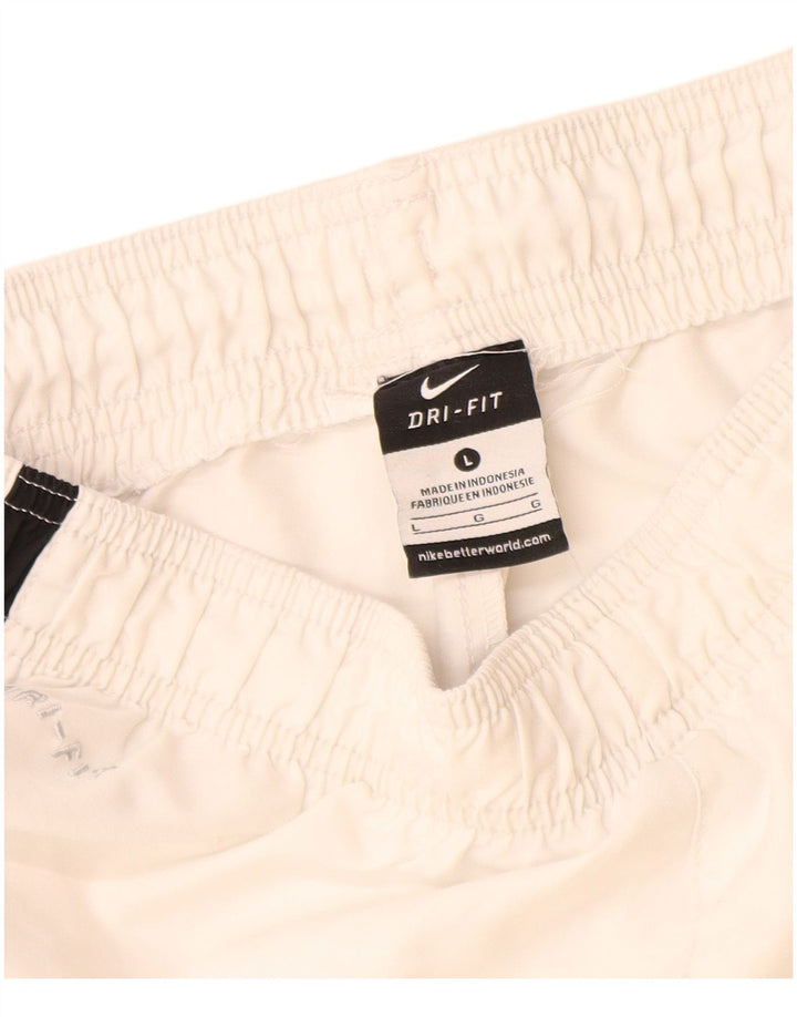 Nike Dri Fit Sportshorts für Jungen, 12–13 Jahre, groß, weißes Polyester