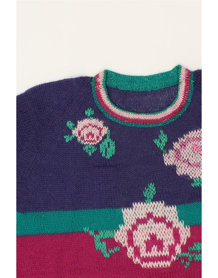 VINTAGE Womens Crew Neck Jumper Sweater UK 20 2XL Multicoloured Vintage Vintage and Second-Hand Vintage from Messina Hembry 
