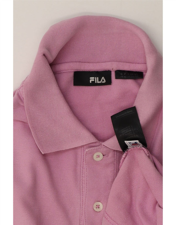 Fila Herren Poloshirt Small Rosa Baumwolle