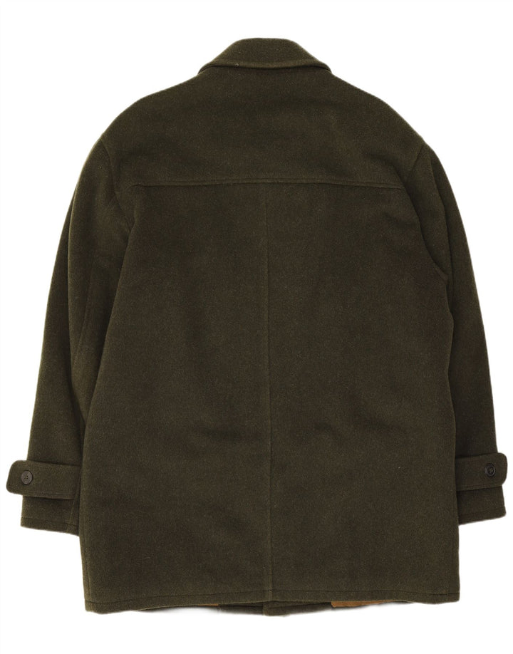 Porto Di Panama Herren-Mantel von Preca, IT 48, mittlere Khaki-Wolle