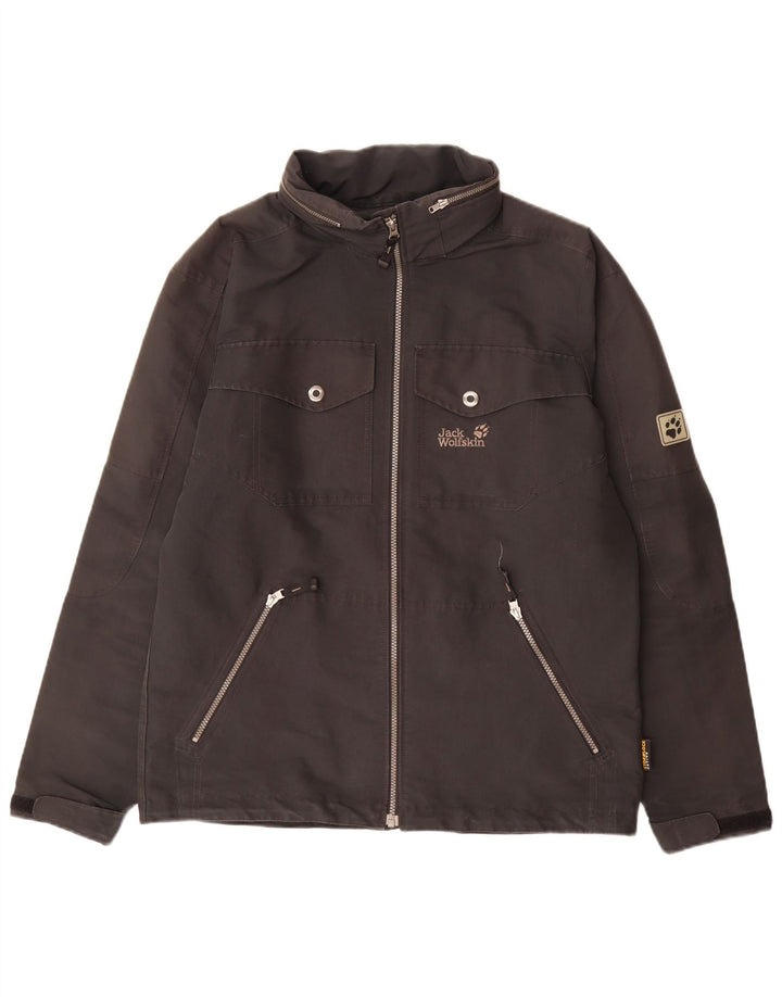Jack Wolfskin Herren-Regenjacke mit Kapuze, UK 36/38, mittelschwarz, Polyester
