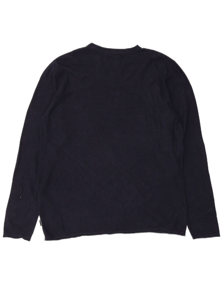 Jack & Jones Herren-Oberteil, langärmelig, groß, marineblau, Baumwolle