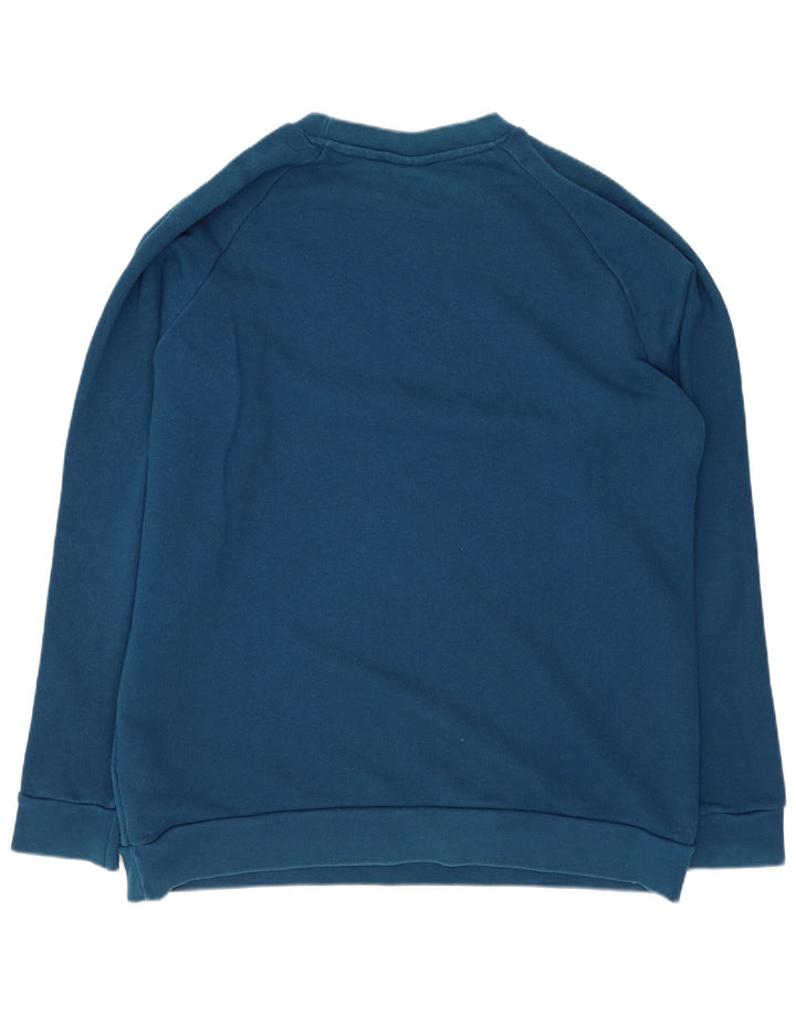 ADIDAS Herren Grafik-Sweatshirt-Pullover, große blaue Baumwolle