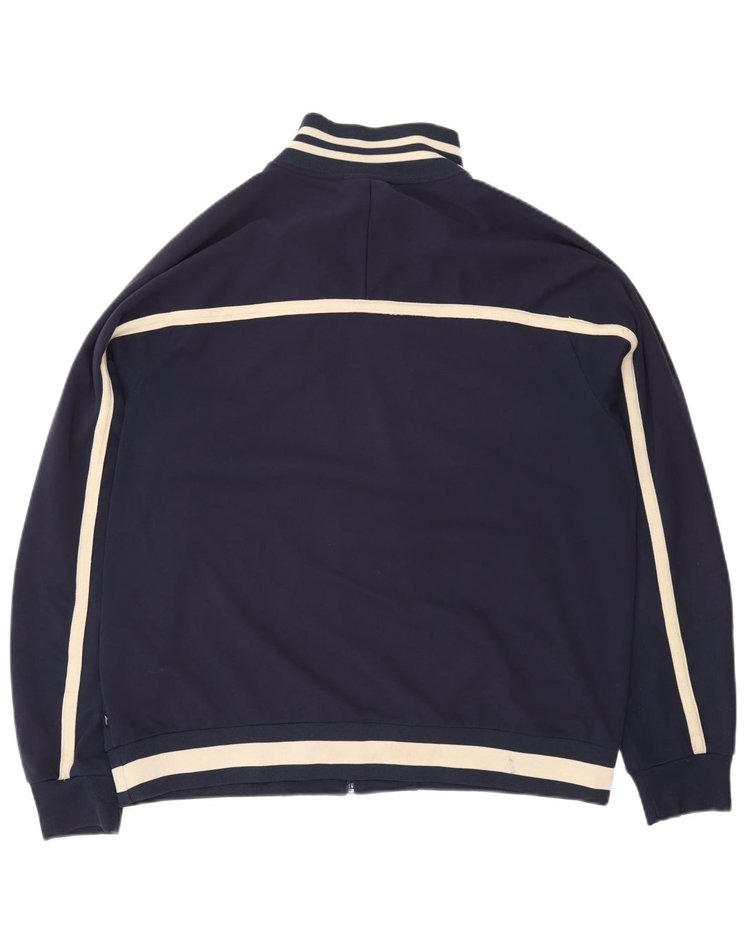 ASICS Herren-Trainingsanzug-Top-Jacke XL, Marineblau, Farbblock-Polyester