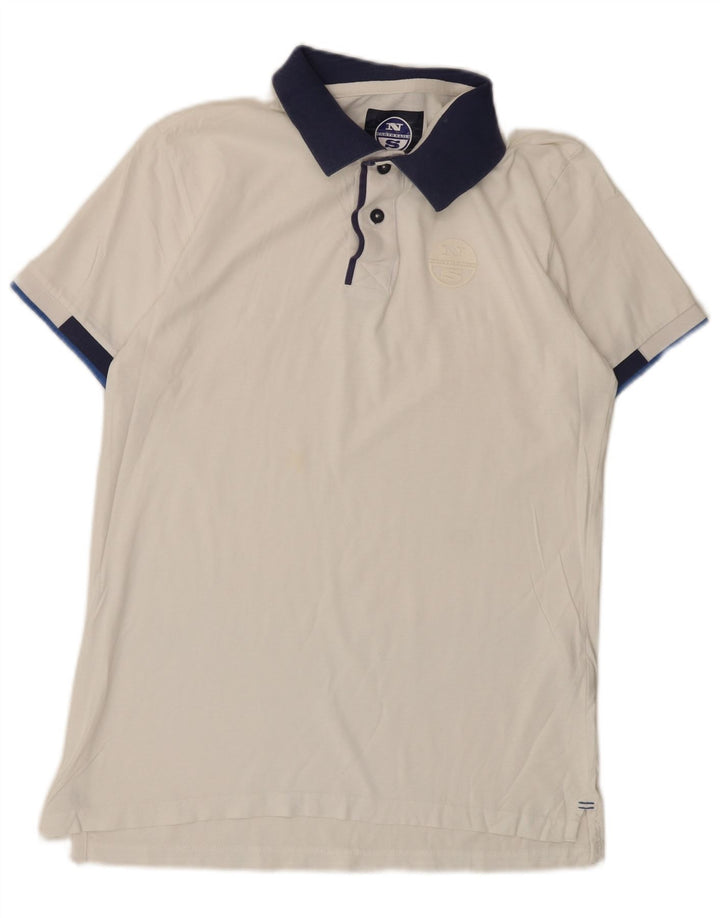North Sails Herren-Poloshirt mit Grafik, mittelweiß