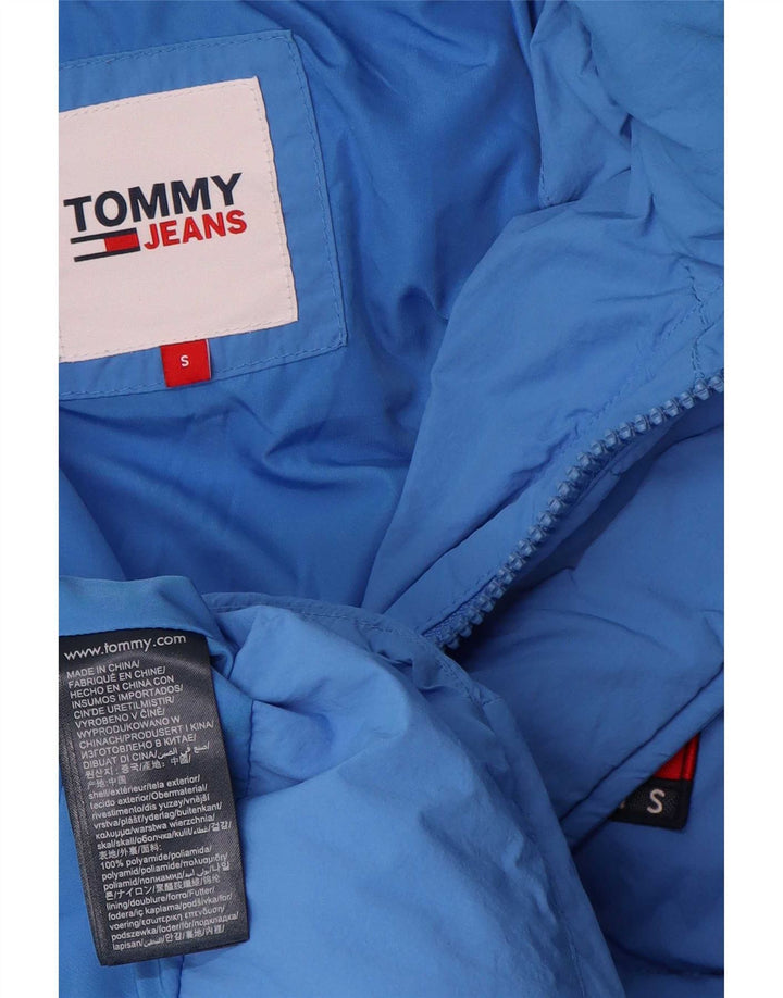 Tommy Hilfiger Herren-Mantel mit Kapuze, wattiert, Gr. 36, klein, blau, Polyamid