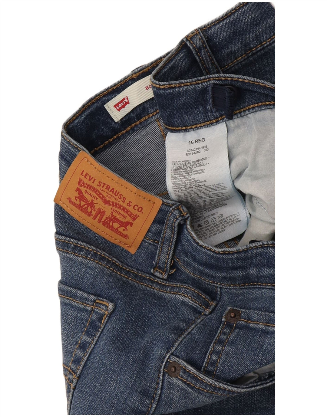 Levi's Mädchen 15-16 Jahre W32 L27 Blaue Baumwolle