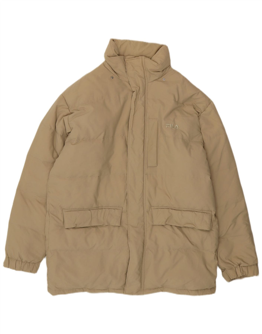 Fila Herren gepolsterter Mantel UK 40 Large Beige Nylon
