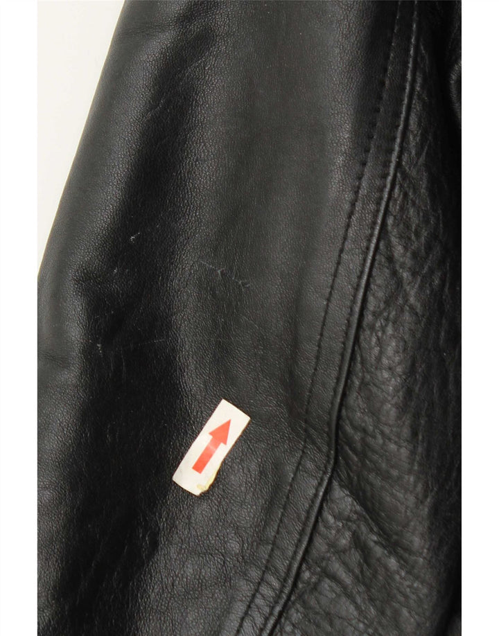 Regina Schrecker Damen Lederjacke UK 10 Small Schwarz