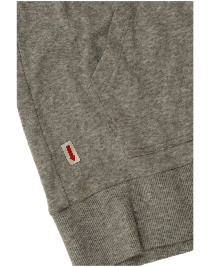Calvin Klein Herren-Kapuzenpullover mit Reißverschluss, mittelgraue Baumwolle