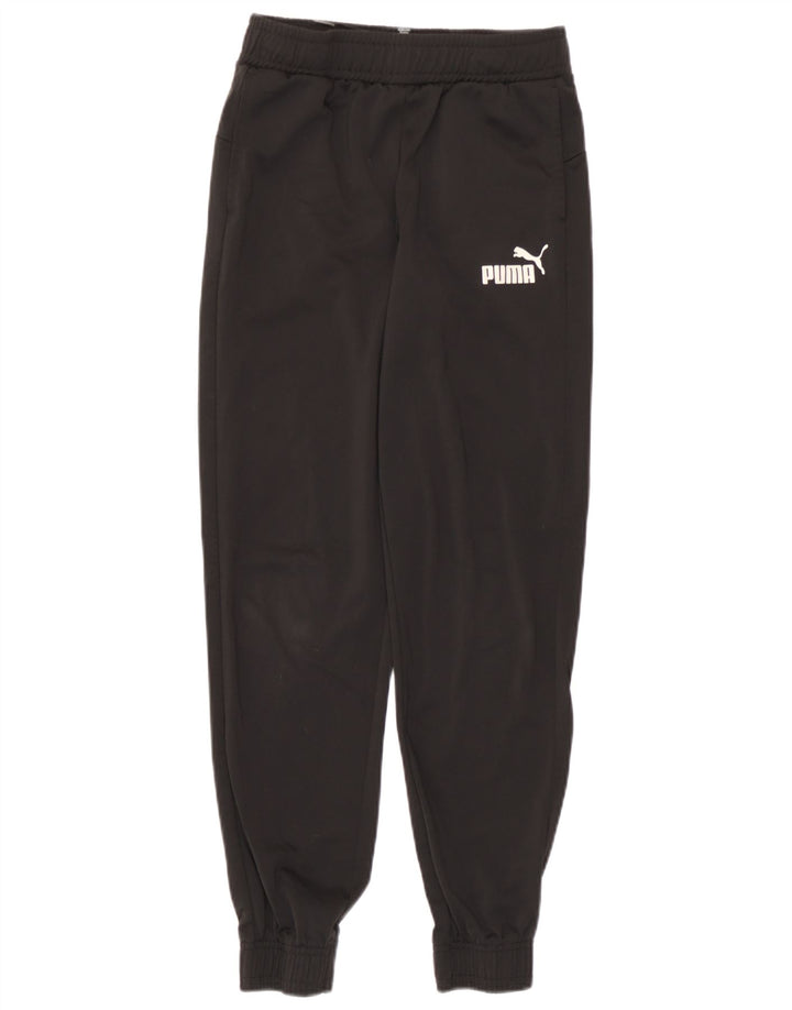 Puma Jungen-Trainingshose, Jogginghose, 11–12 Jahre, schwarzes Polyester