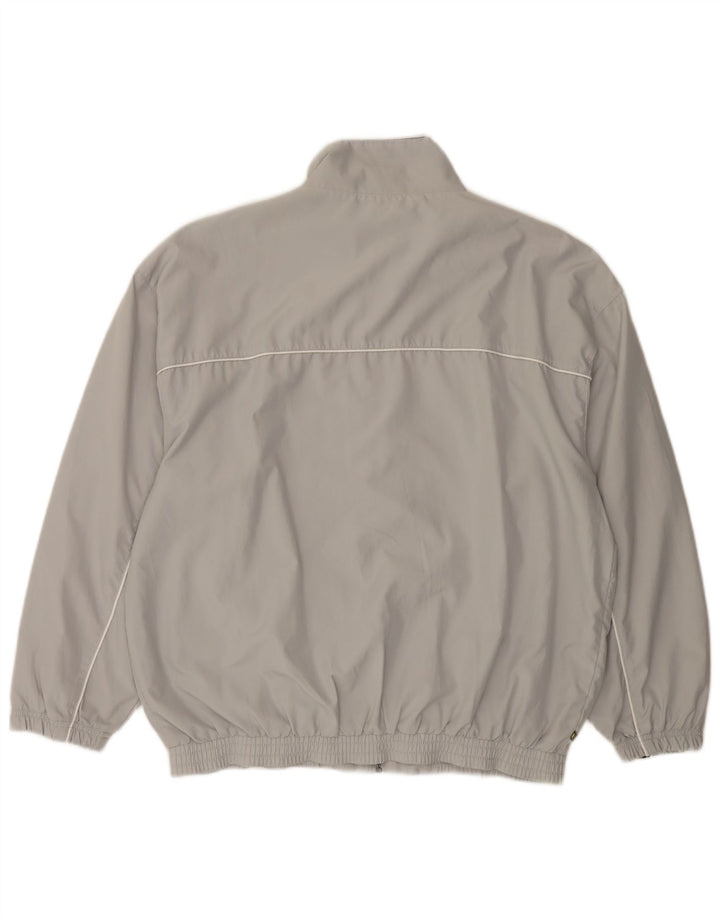 Reebok Herren-Trainingsanzug mit lockerer Passform, Oberteil, Größe S, Grau, Farbblock-Polyester