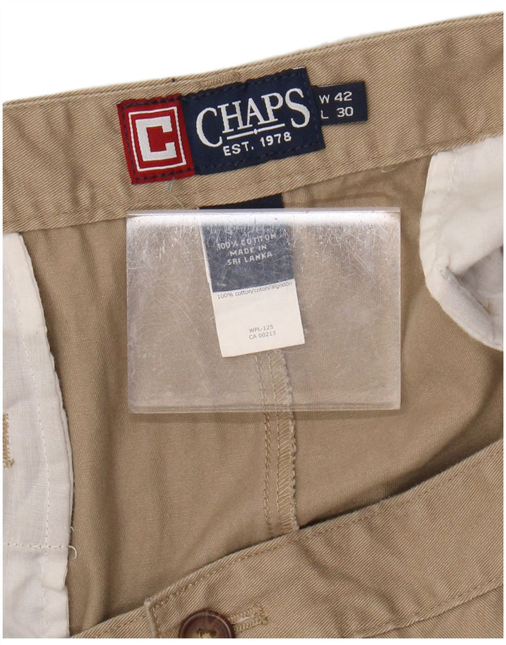 CHAPS Gerade Herren-Chinohose, W42, L30, Beige, Baumwolle