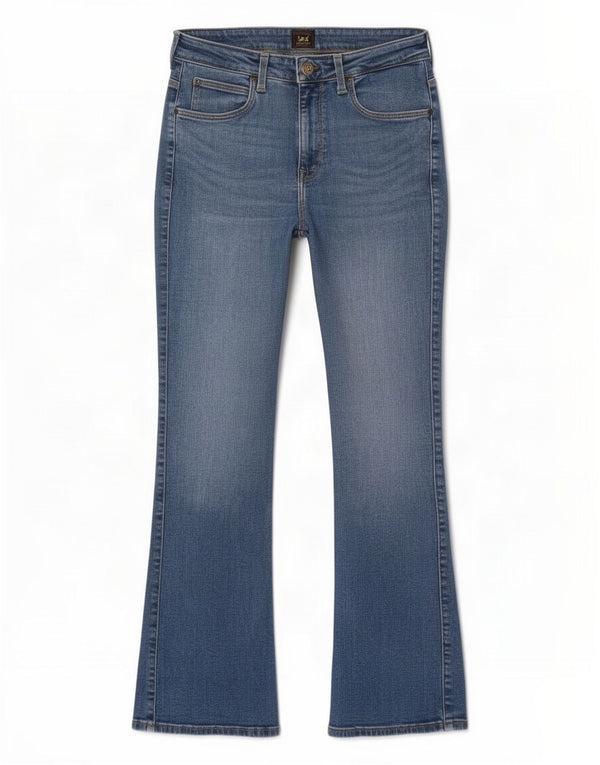 Lee Damen Breese Bootcut Jeans W28 L31 Blau
