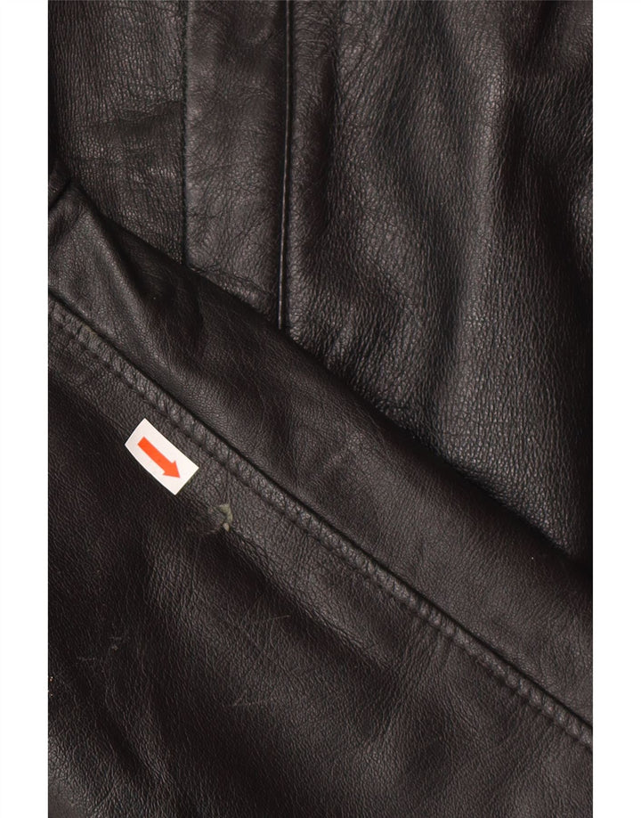 Vintage Herren Lederjacke IT 50 Large Schwarz