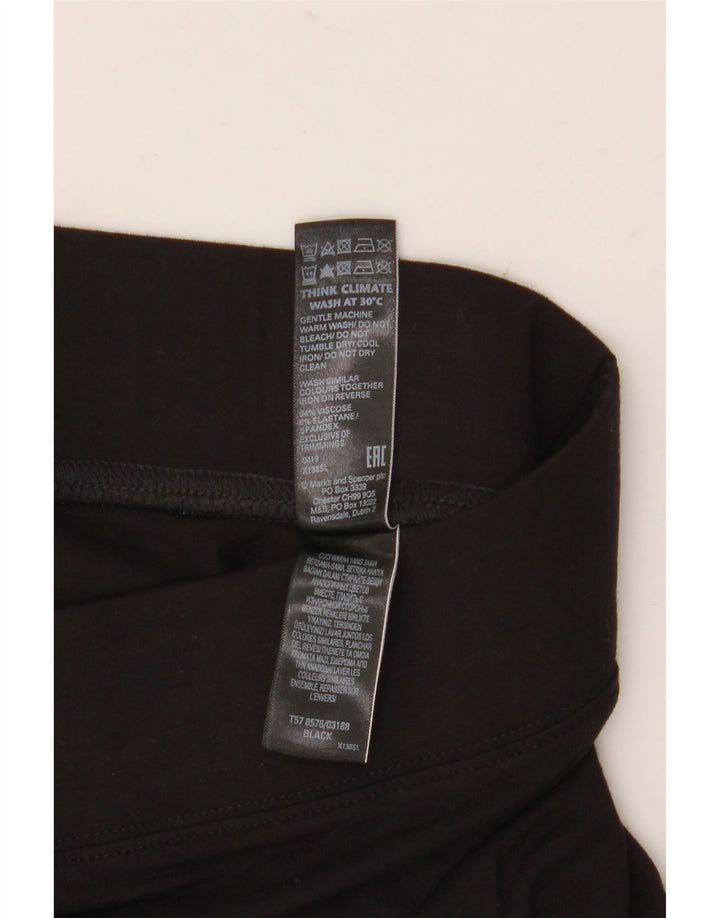 Marks & Spencer Damen Leggings UK 14 Large Schwarze Viskose