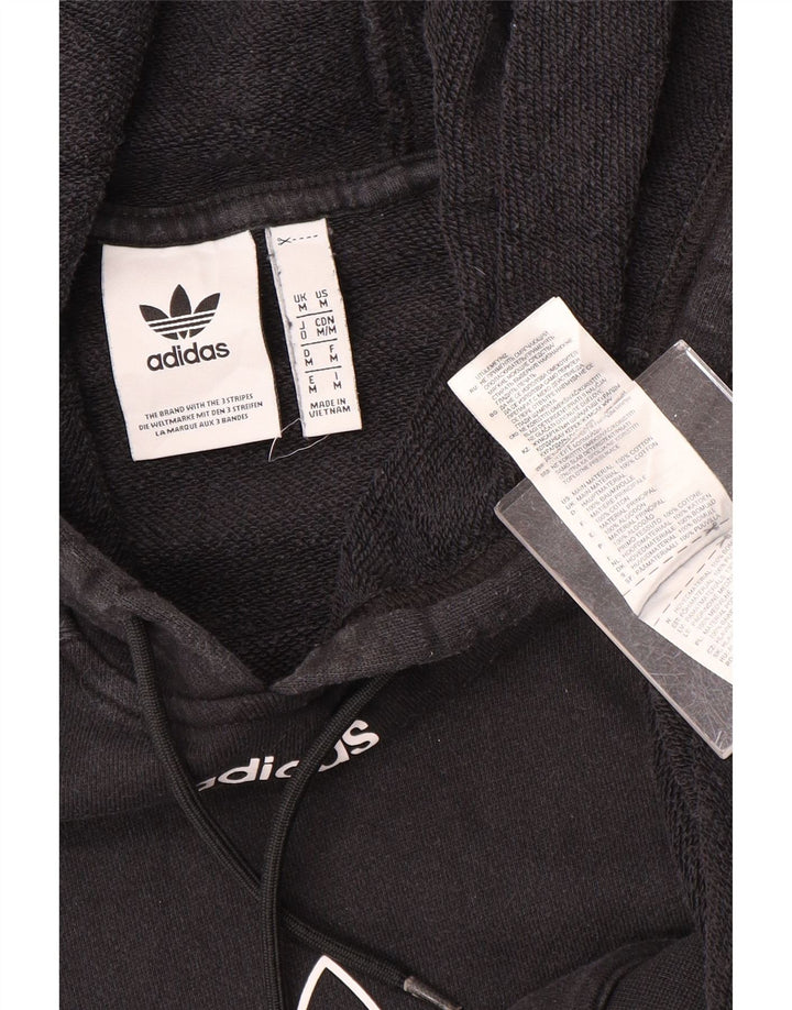 Adidas Herren Graphic Hoodie Pullover Mittelschwarze Baumwolle