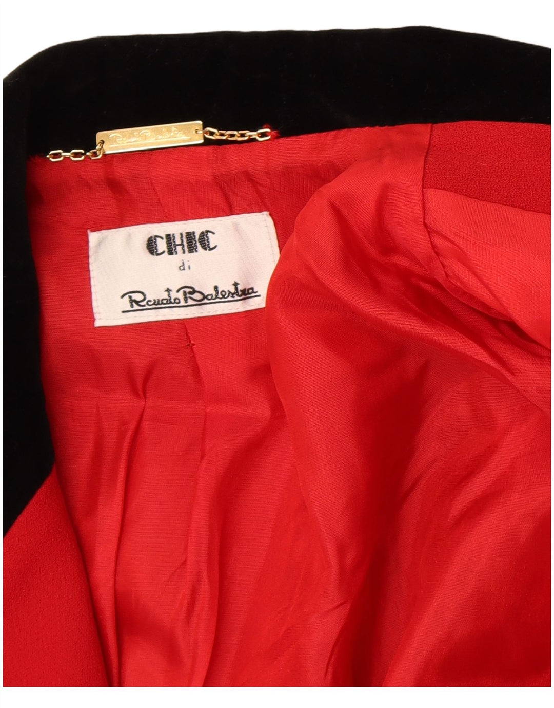 Renato Balestra Damen schicke 3-Knopf-Blazerjacke IT 40 Small Red Classic