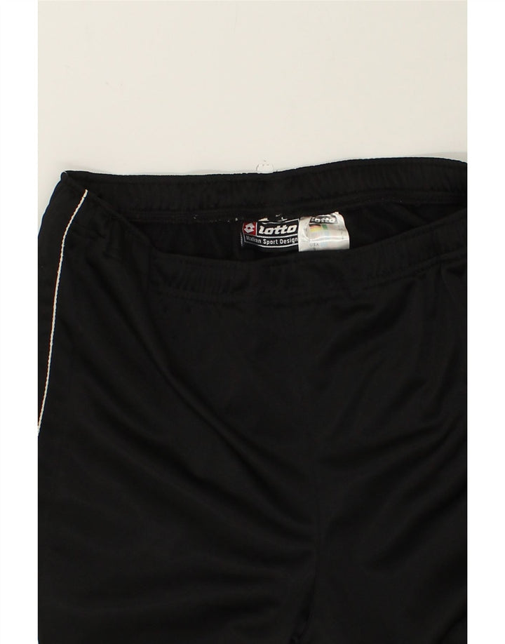 LOTTO Mens Tracksuit Trousers UK 36/38 Small Black Polyester | Vintage Lotto | Thrift | Second-Hand Lotto | Used Clothing | Messina Hembry 