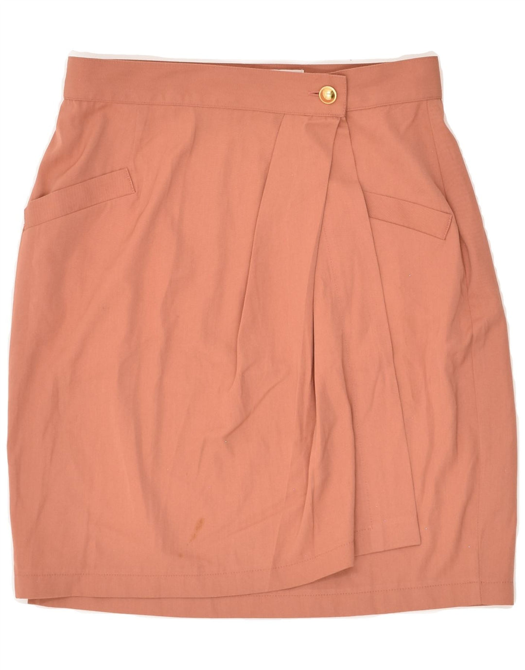 BENETTON Womens Wrap Skirt IT 42 Medium W28  Orange Polyester Vintage Benetton and Second-Hand Benetton from Messina Hembry 