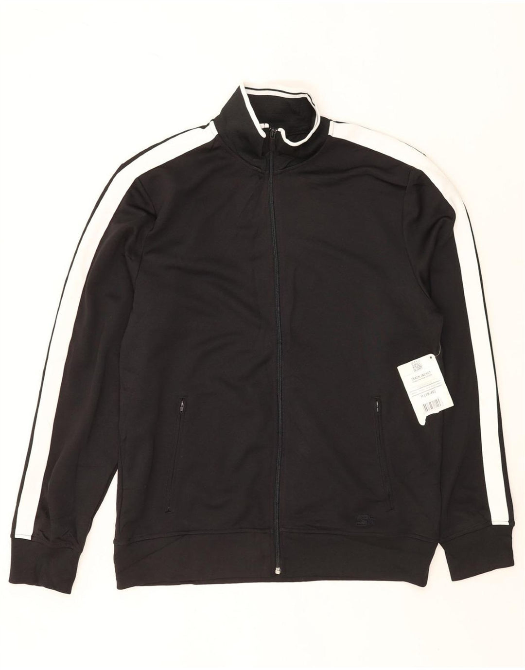 Starter Herren-Trainingsanzugoberteil, UK 38/40, Mittelschwarz, Farbblock