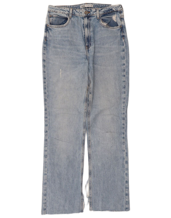 Zara Damen Straight Jeans EU 40 Medium W30 L28 Blaue Baumwolle