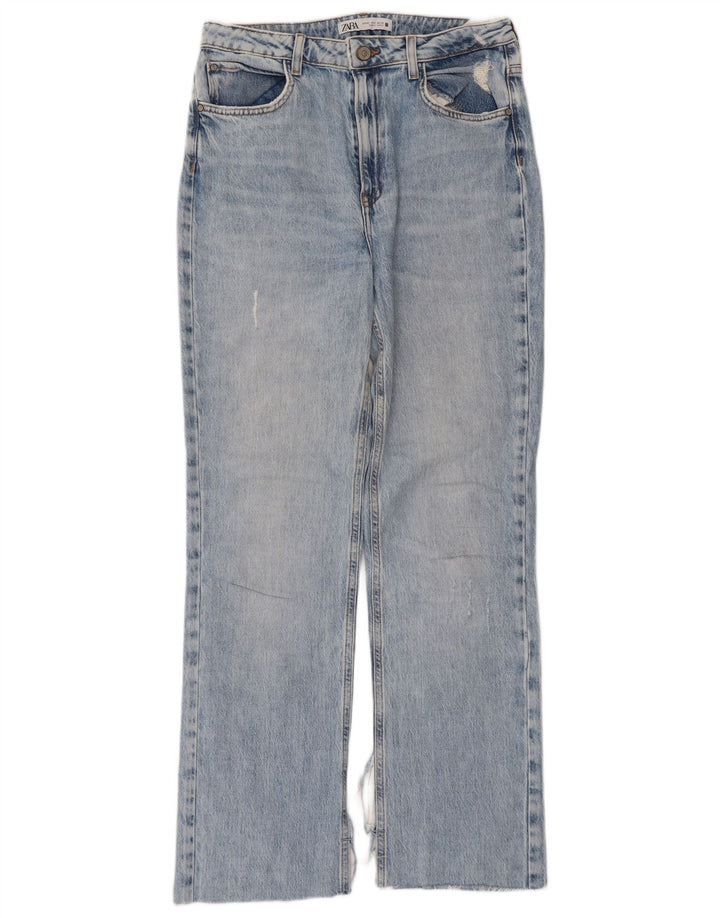 Zara Damen Straight Jeans EU 40 Medium W30 L28 Blaue Baumwolle