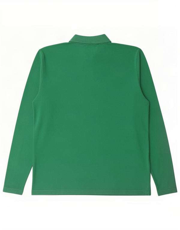 Fila Herren Langarm-Poloshirt XL, grüne Baumwolle