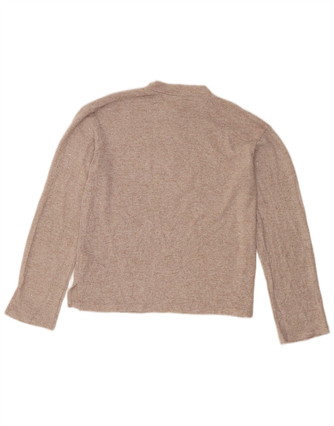 Zara Mädchen Top Langarm 13-14 Jahre Beige Polyester