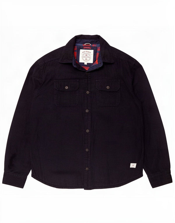 Fat Face Herren Shacket Cordhemd 3XL Marineblau Baumwolle