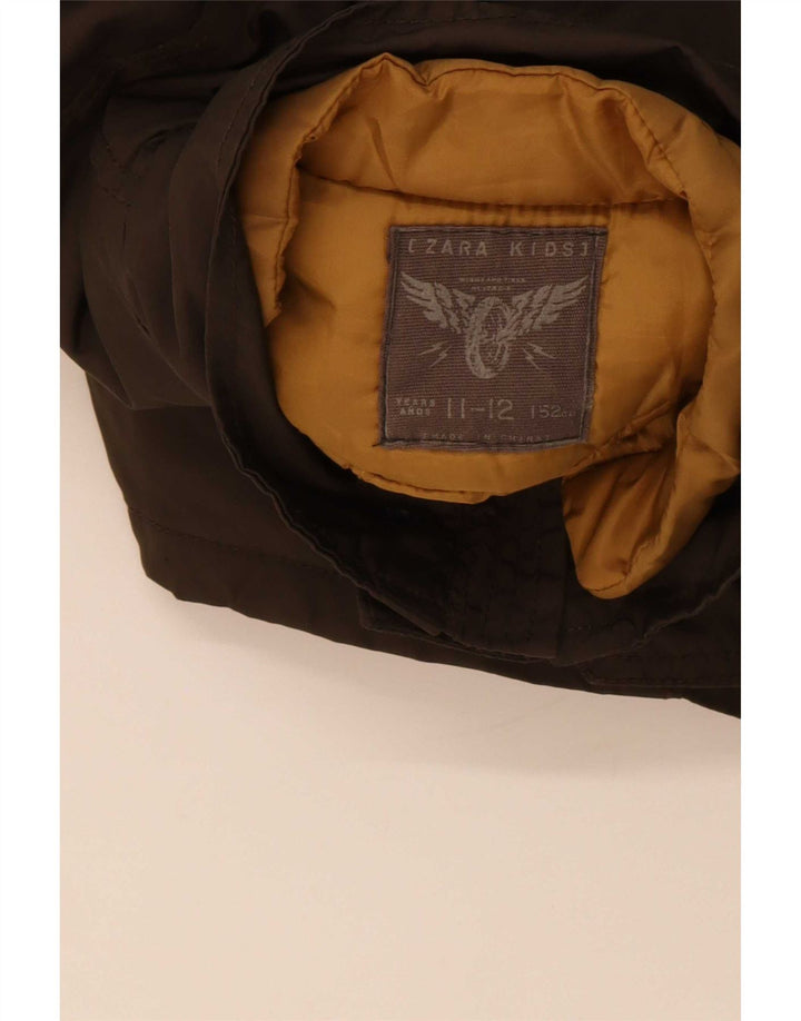 Zara Utility-Jacke für Jungen, 11–12 Jahre, braunes Nylon