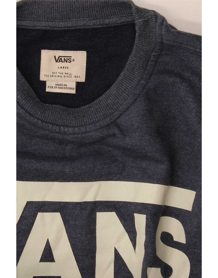 Vans Damen Grafik-Sweatshirt-Pullover UK 16 Large Marineblau