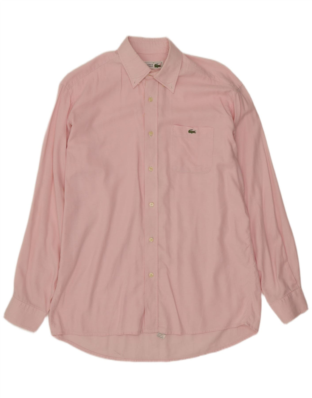 LACOSTE Herrenhemd Größe 40 mittelrosa Baumwolle