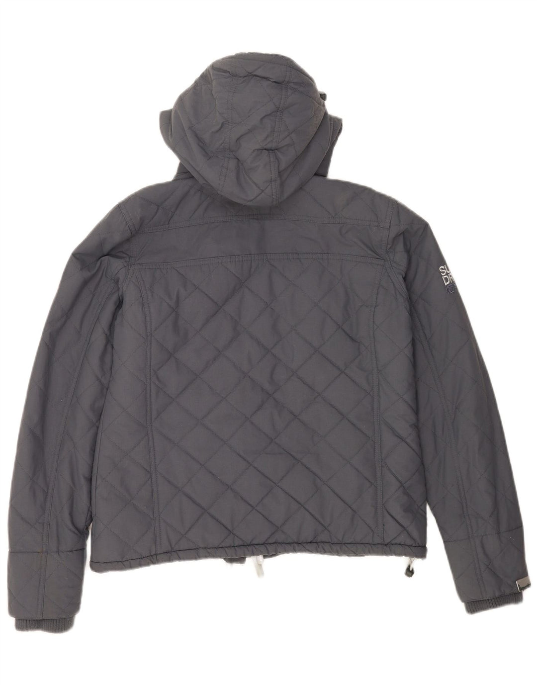 Superdry Damen Windcheater Kapuzen-Windjacke UK 40 Large Grau