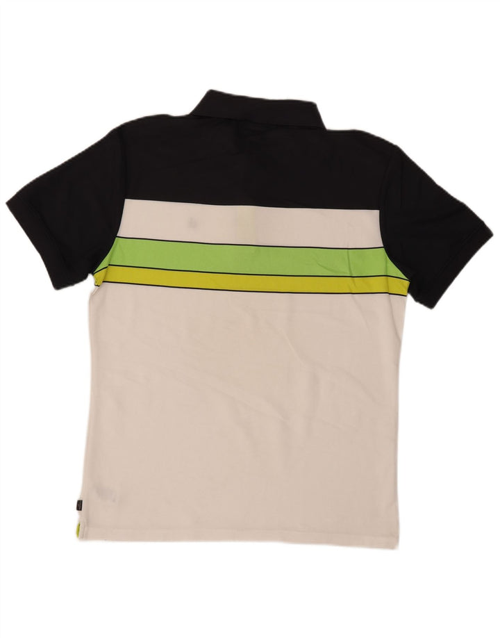 Calvin Klein Herren-Poloshirt, mittelweißes Farbblock-Polyester