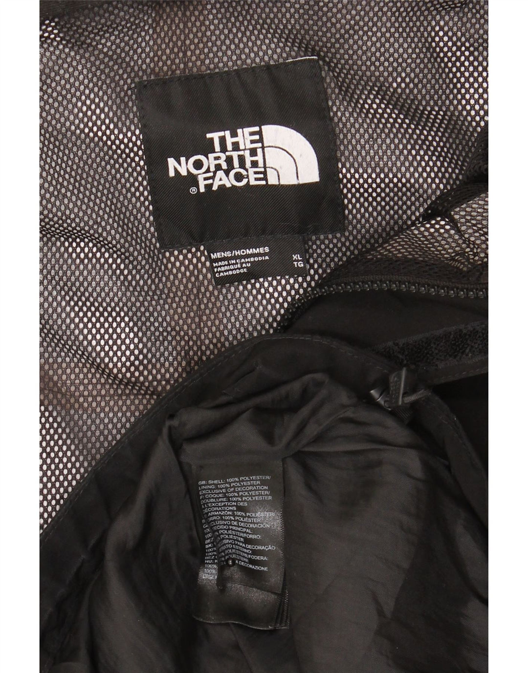 The North Face Herren-Regenjacke mit Kapuze, UK 42, XL, Schwarz, Polyester