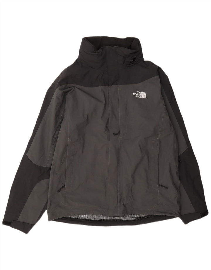 The North Face Herren Hyvent Hooded Rain Jacket UK 38 Mittelgrauer Farbblock