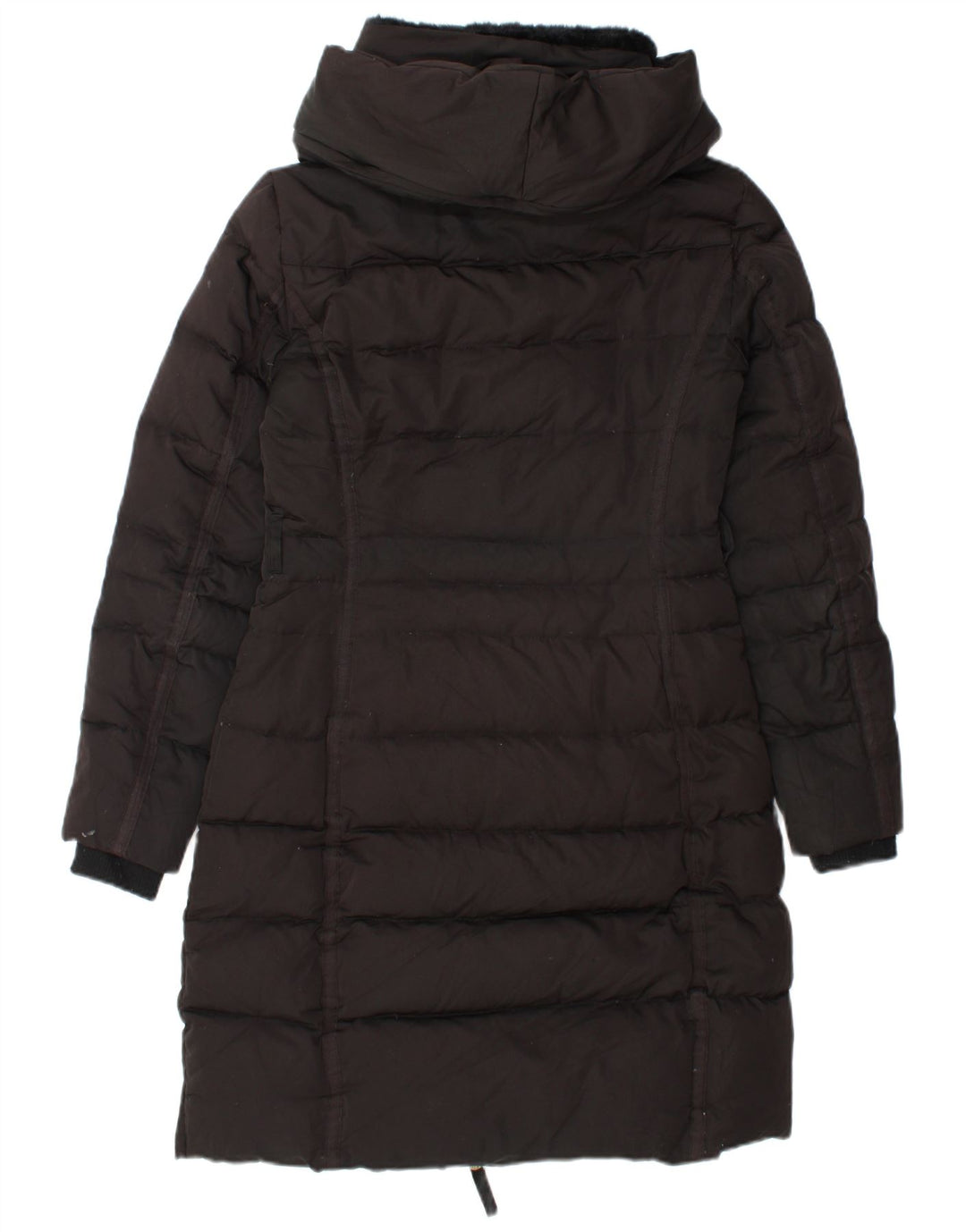 Zara Damen Wattierter Mantel UK 10 Small Schwarz Polyester