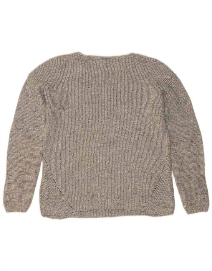 Marks & Spencer Damen-Pullover mit U-Boot-Ausschnitt, Gr. 12, Mittelsilber