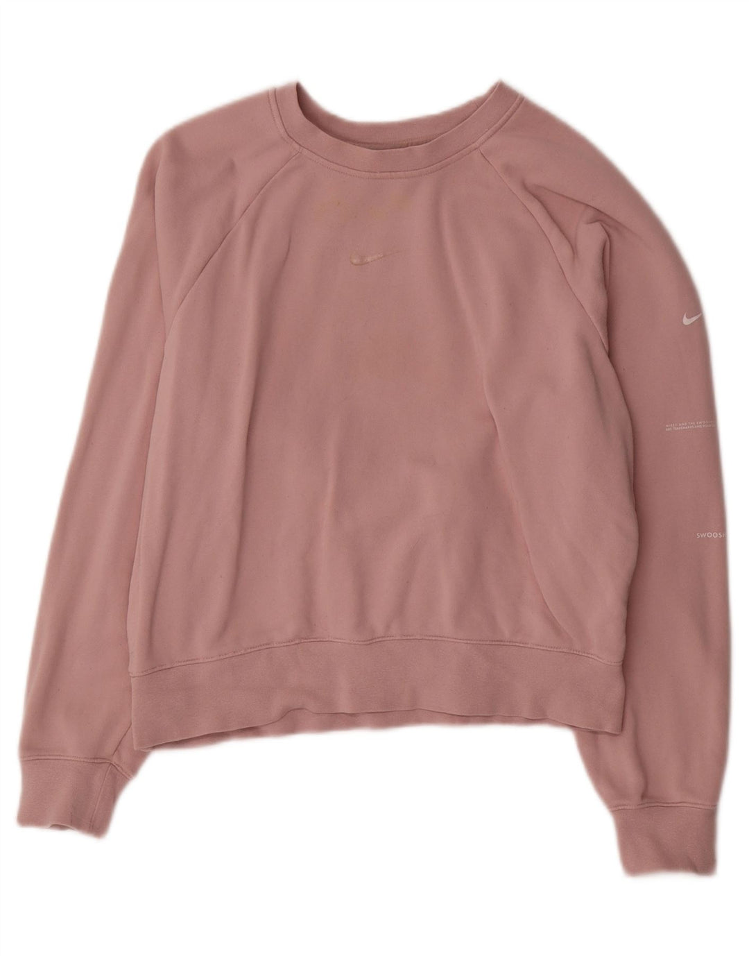 Nike Damen Sweatshirt Pullover UK 16 Large Rosa Baumwolle