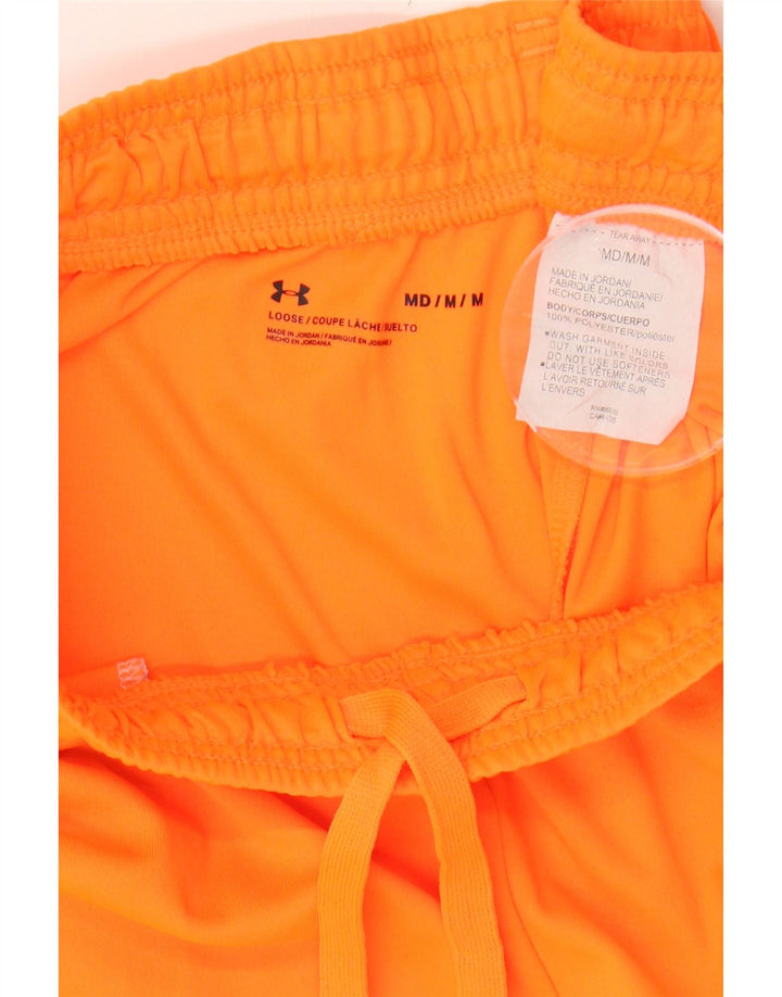 UNDER ARMOUR Mens Graphic Sport Shorts Medium Orange Polyester Vintage Under Armour and Second-Hand Under Armour from Messina Hembry 
