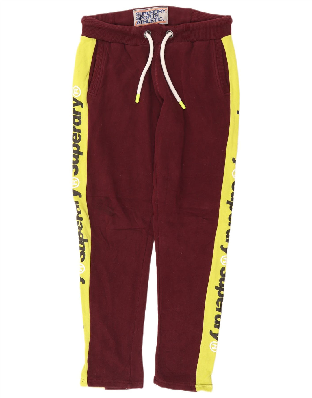 Superdry Herren-Trainingshose mit Grafik, mittleres Burgunderrot, Farbblock