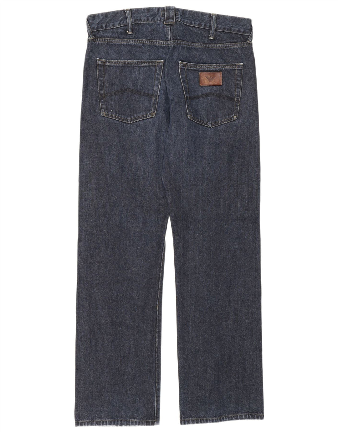 Armani Herren Straight Jeans W32 L33 Marineblaue Baumwolle